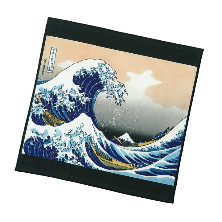 4th image: Ukiyo-e Japanese Art Handkerchief - Ukiyo-e Hokusai Katsushika , Multicolor | 1000-3002