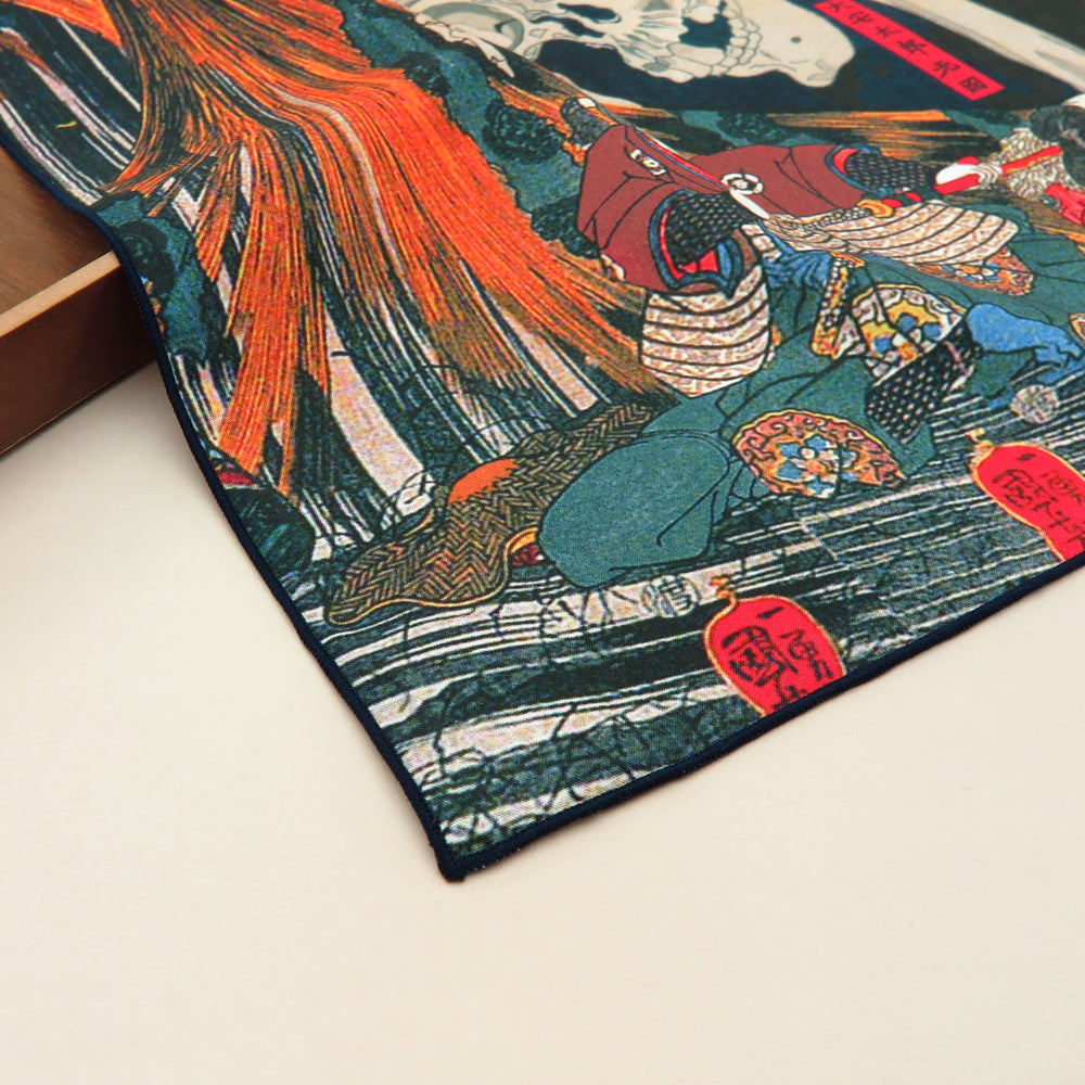 2nd image: Ukiyo-e Japanese Art Handkerchief - Ukiyo-e Kuniyoshi Utagawa , Multicolor | 1000-3003