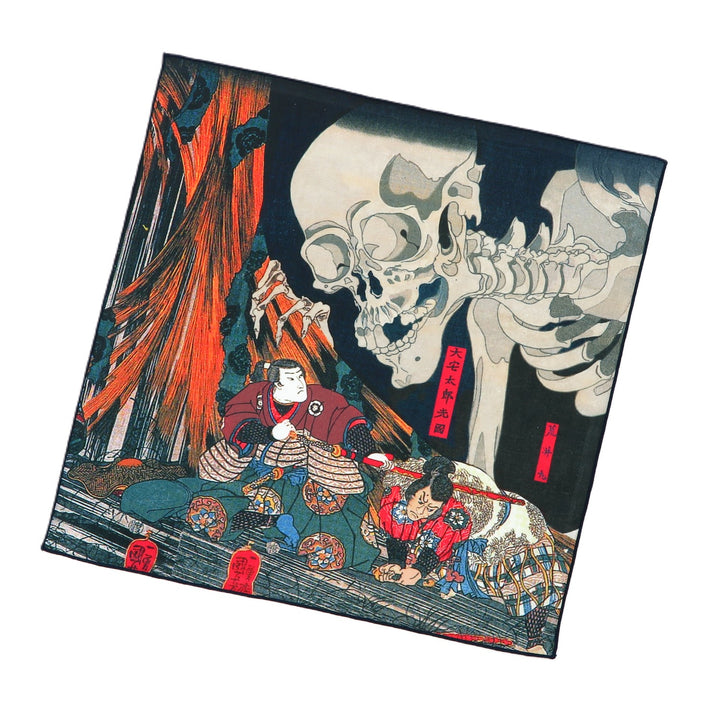 4th image: Ukiyo-e Japanese Art Handkerchief - Ukiyo-e Kuniyoshi Utagawa , Multicolor | 1000-3003