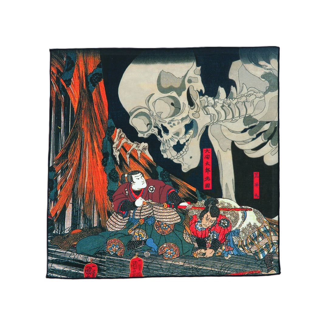 5th image: Ukiyo-e Japanese Art Handkerchief - Ukiyo-e Kuniyoshi Utagawa , Multicolor | 1000-3003