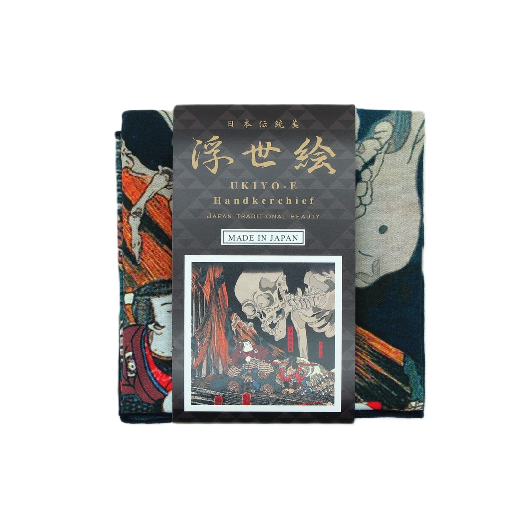 6th image: Ukiyo-e Japanese Art Handkerchief - Ukiyo-e Kuniyoshi Utagawa , Multicolor | 1000-3003