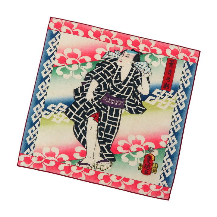 4th image: Ukiyo-e Japanese Art Handkerchief - Ukiyo-e Kunisada Utagawa , Multicolor | 1000-3006