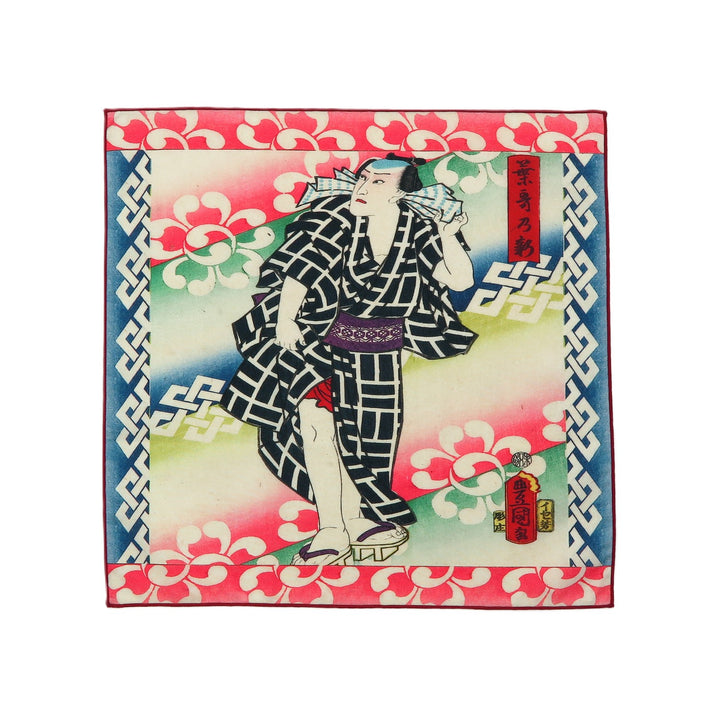 5th image: Ukiyo-e Japanese Art Handkerchief - Ukiyo-e Kunisada Utagawa , Multicolor | 1000-3006