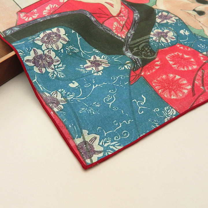 2nd image: Ukiyo-e Japanese Art Handkerchief - Ukiyo-e Kuniyoshi Utagawa , Multicolor | 1000-3017