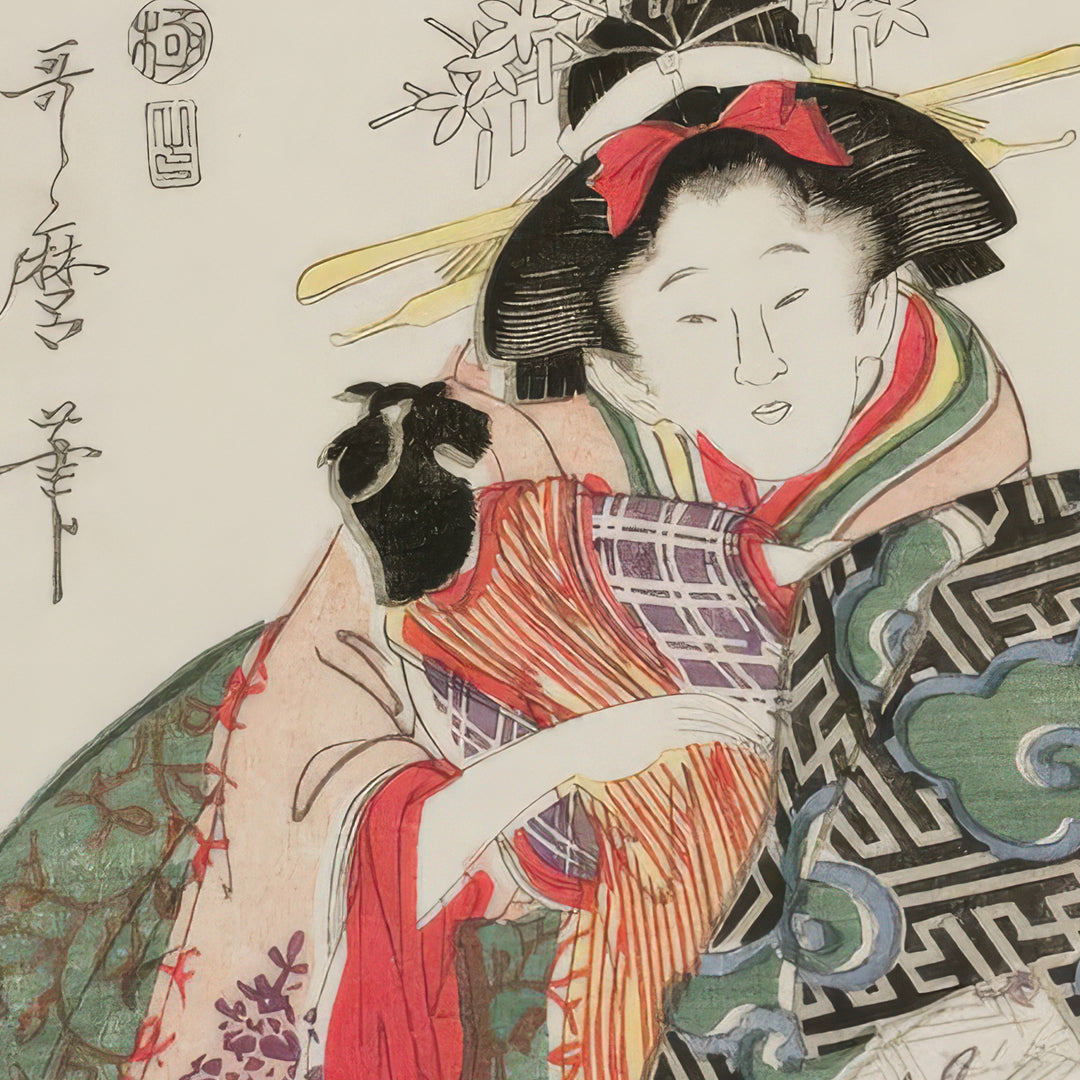 6th image: Japanese Ukiyo-e Art Poster Ukiyo-e Giclée - Kitagawa Utamaro , - | 50426-001