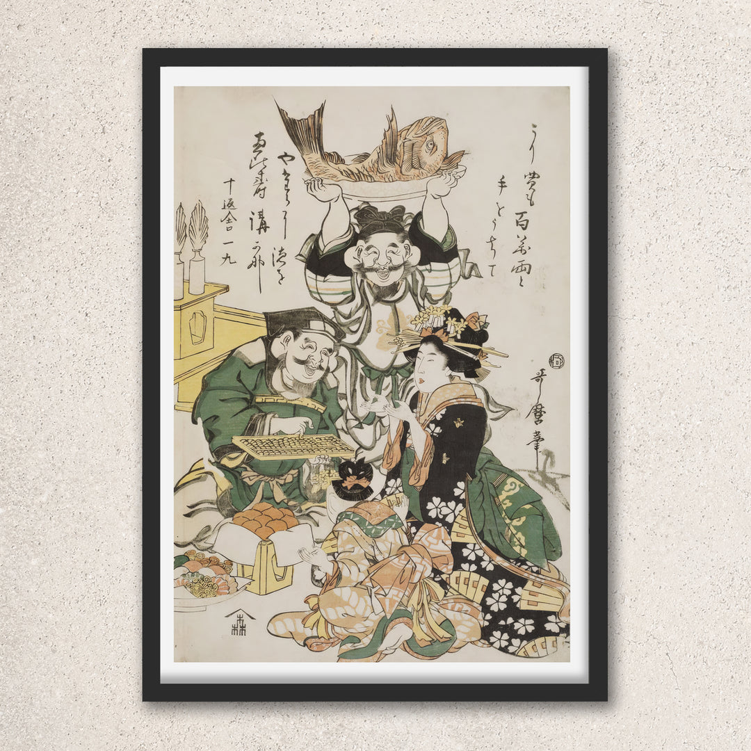 Main image: Japanese Ukiyo-e Art Poster Ukiyo-e Giclée - Kitagawa Utamaro , - | 50434-001