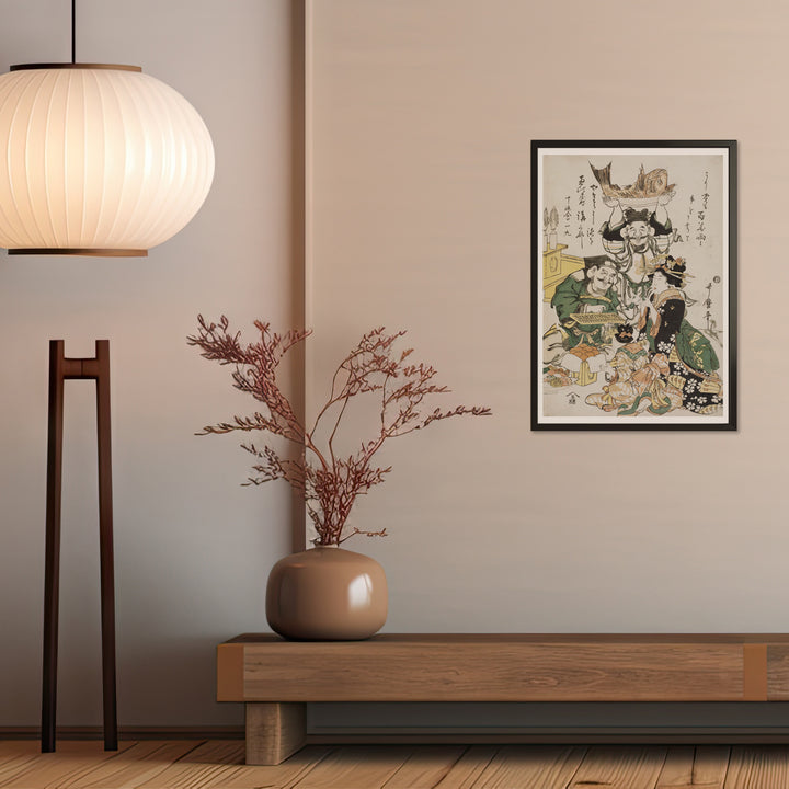 4th image: Japanese Ukiyo-e Art Poster Ukiyo-e Giclée - Kitagawa Utamaro , - | 50434-001