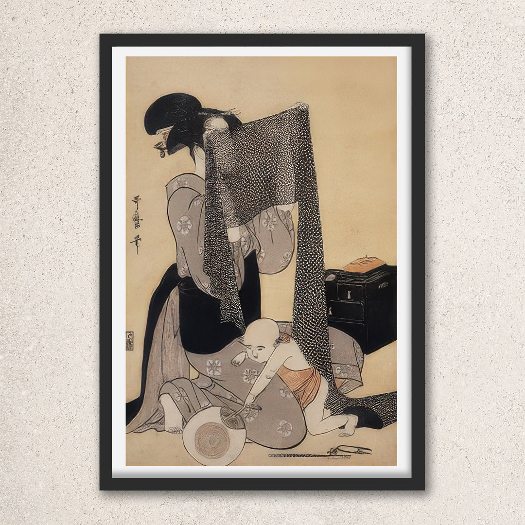 Main image: Japanese Ukiyo-e Art Poster Ukiyo-e Giclée - Kitagawa Utamaro , - | 50442-001