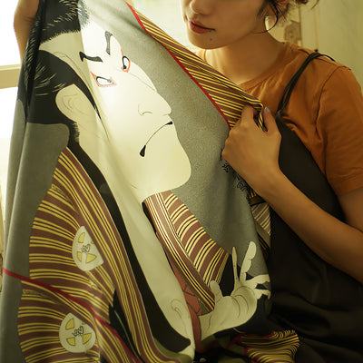 Main image: Ukiyo-e Japanese Art Silk Scarf - Sharaku Toshusai , Multicolor | 1000-1012