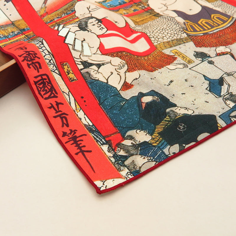 2nd image: Ukiyo-e Japanese Art Handkerchief - Ukiyo-e Kuniyoshi Utagawa , Multicolor | 1000-3007