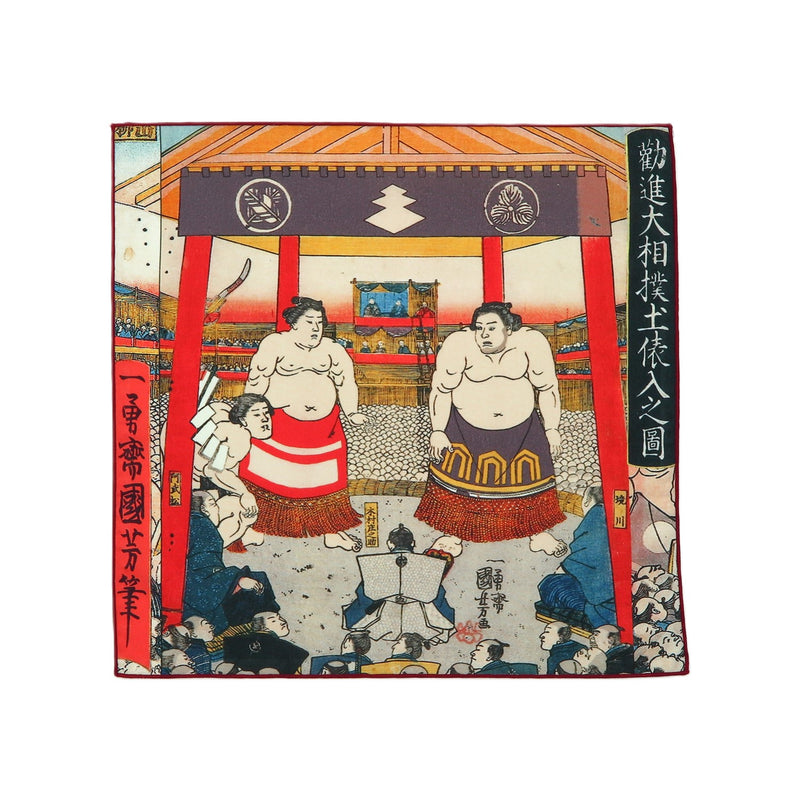 5th image: Ukiyo-e Japanese Art Handkerchief - Ukiyo-e Kuniyoshi Utagawa , Multicolor | 1000-3007