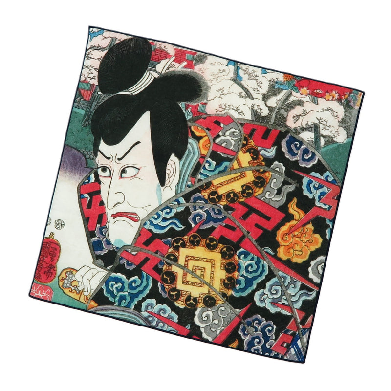 4th image: Ukiyo-e Japanese Art Handkerchief - Ukiyo-e Kuniyoshi Utagawa , Multicolor | 1000-3012