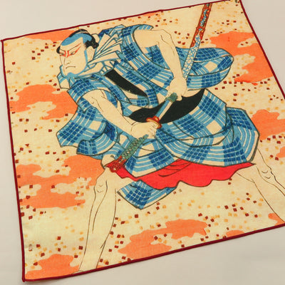 Main image: Ukiyo-e Japanese Art Handkerchief - Ukiyo-e Kuniyoshi Utagawa , Multicolor | 1000-3016