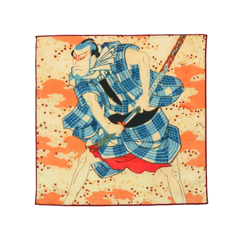 5th image: Ukiyo-e Japanese Art Handkerchief - Ukiyo-e Kuniyoshi Utagawa , Multicolor | 1000-3016