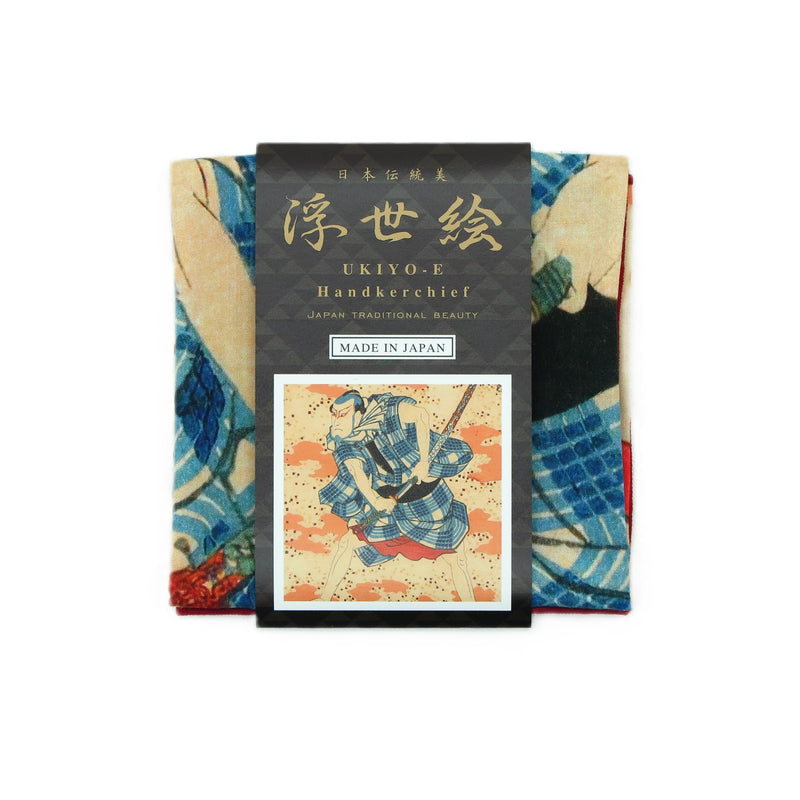 6th image: Ukiyo-e Japanese Art Handkerchief - Ukiyo-e Kuniyoshi Utagawa , Multicolor | 1000-3016