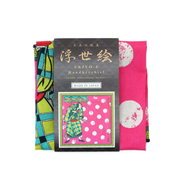 6th image: Designer collabs Handkerchief - Ukiyo-e Sharaku Toshusai , Pink tones | 1000-4003