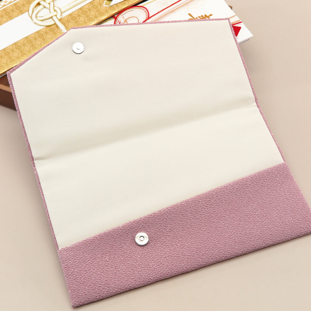 3nd image: Japanese Magnetic Pouch - Plain , Pink tones | 10005-006