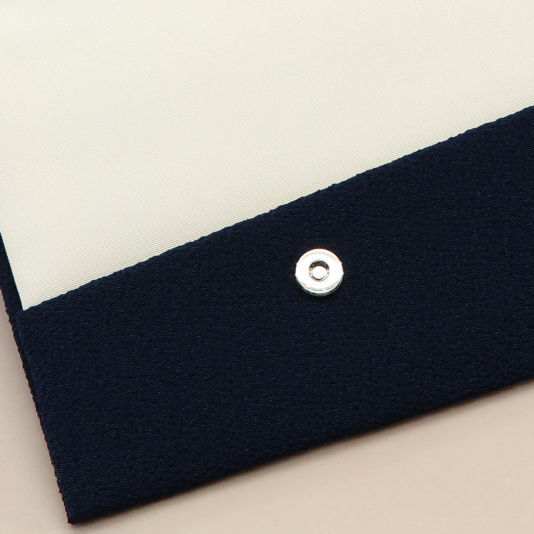 4th image: Japanese Magnetic Pouch - Plain , Navy tones | 10005-008