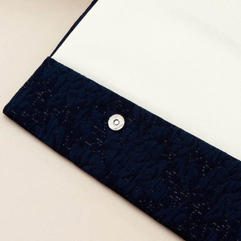 4th image: Japanese Magnetic Pouch - Peony , Navy tones | 10006-001