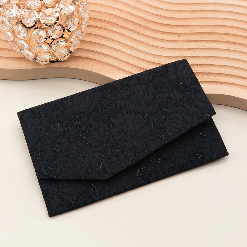 Main image: Japanese Magnetic Pouch - Peony , Black tones | 10006-002