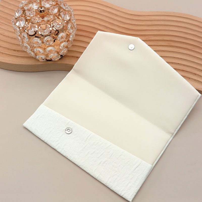 3nd image: Japanese Magnetic Pouch - Peony , White tones | 10006-003