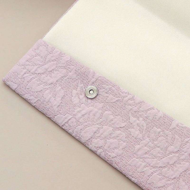 4th image: Japanese Magnetic Pouch - Peony , Purple tones | 10006-005