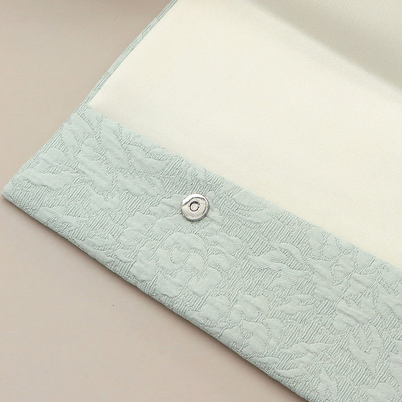 4th image: Japanese Magnetic Pouch - Peony , Green tones | 10006-006