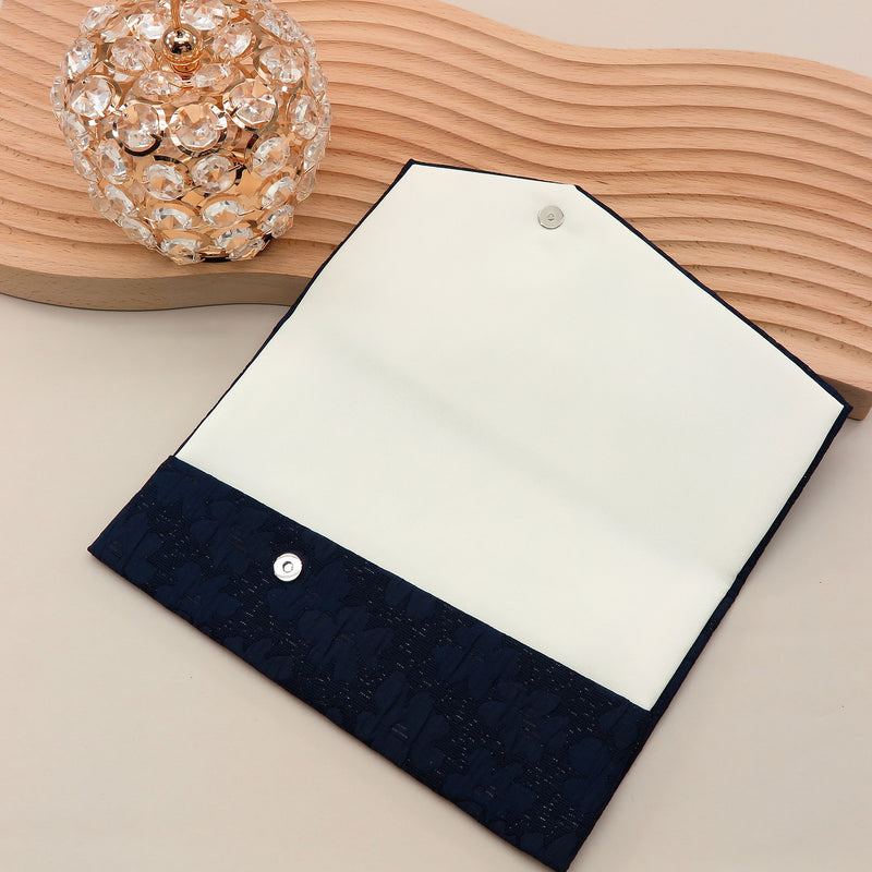 3nd image: Japanese Magnetic Pouch - Cherry Blossom , Navy tones | 10006-009