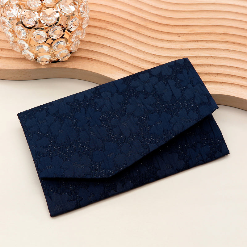 Main image: Japanese Magnetic Pouch - Cherry Blossom , Navy tones | 10006-009