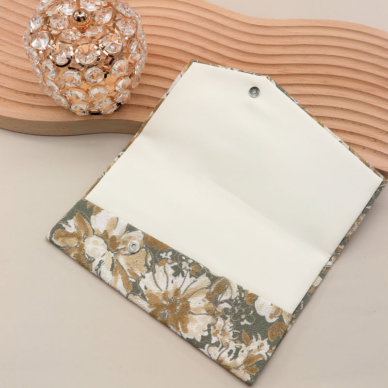 3nd image: Japanese Magnetic Pouch - Floral , Green tones | 10006-019