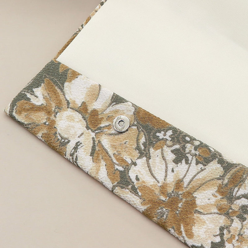 4th image: Japanese Magnetic Pouch - Floral , Green tones | 10006-019