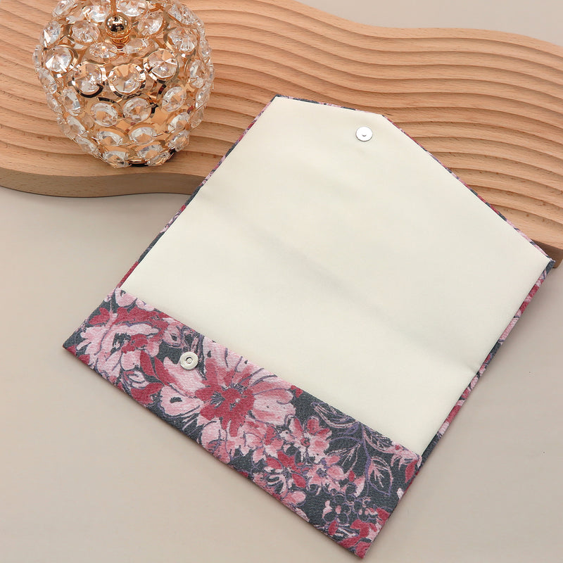 3nd image: Japanese Magnetic Pouch - Floral , Pink tones | 10006-020