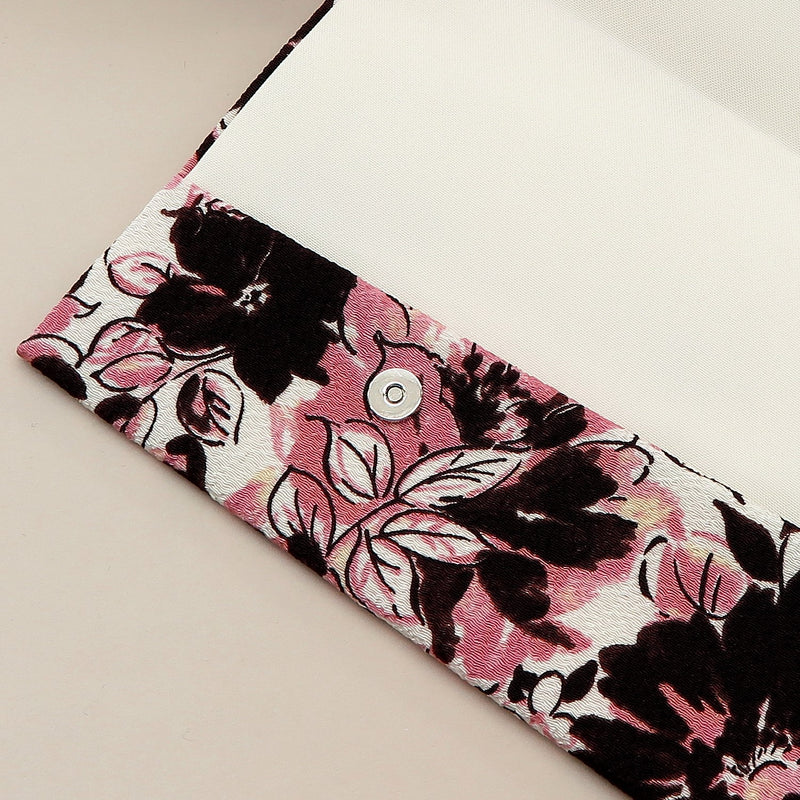 4th image: Japanese Magnetic Pouch - Floral , Pink tones | 10006-021