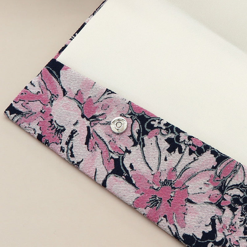 4th image: Japanese Magnetic Pouch - Floral , Pink tones | 10006-022