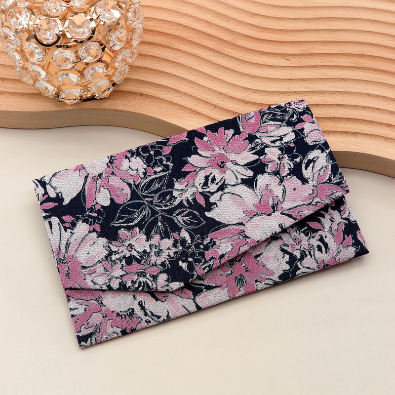 Main image: Japanese Magnetic Pouch - Floral , Pink tones | 10006-022