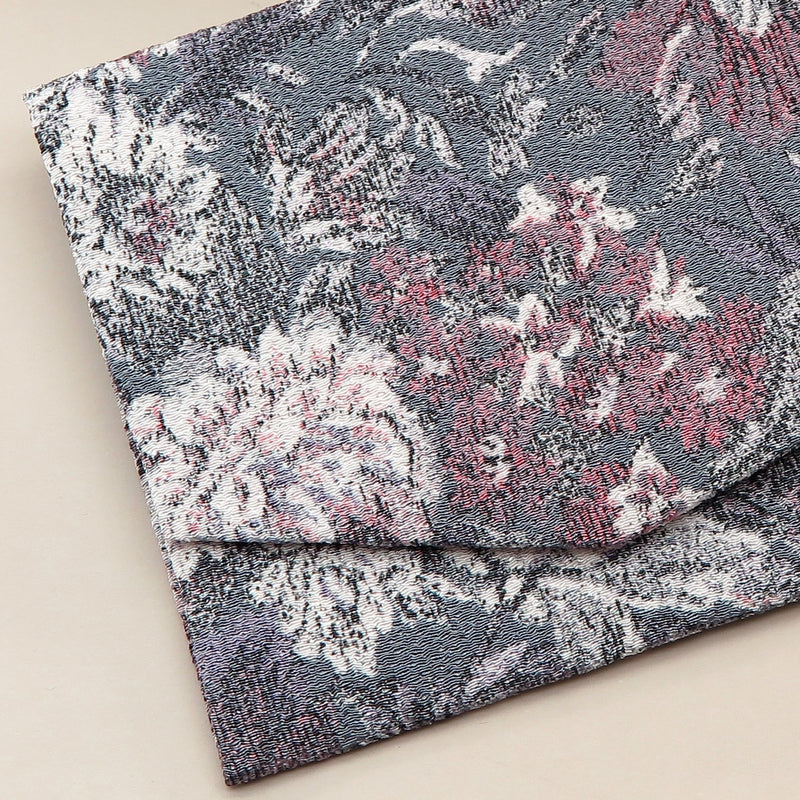 2nd image: Japanese Magnetic Pouch - Floral , Grey tones | 10006-024