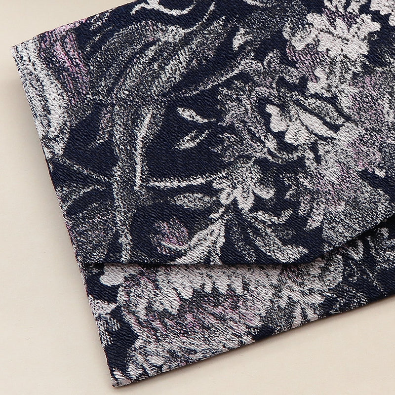 2nd image: Japanese Magnetic Pouch - Floral , Navy tones | 10006-025