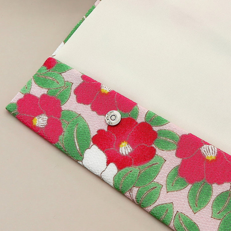 4th image: Japanese Magnetic Pouch - Camellia , Pink tones | 10006-026