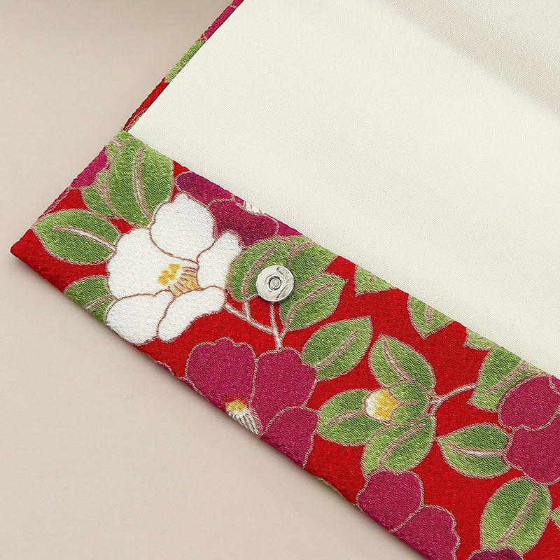 4th image: Japanese Magnetic Pouch - Camellia , Red tones | 10006-030