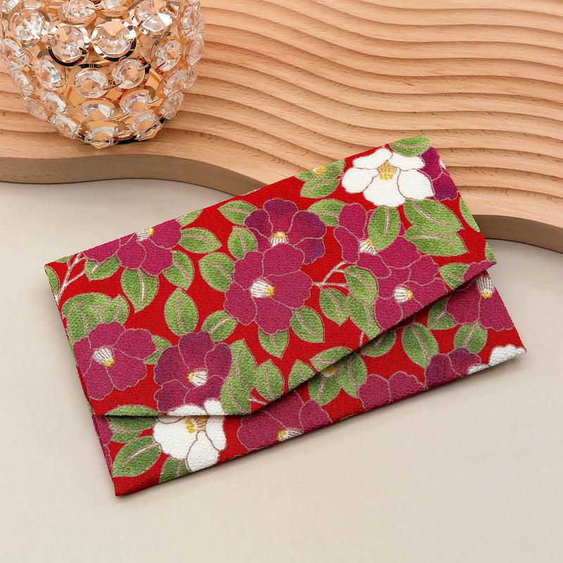 Main image: Japanese Magnetic Pouch - Camellia , Red tones | 10006-030