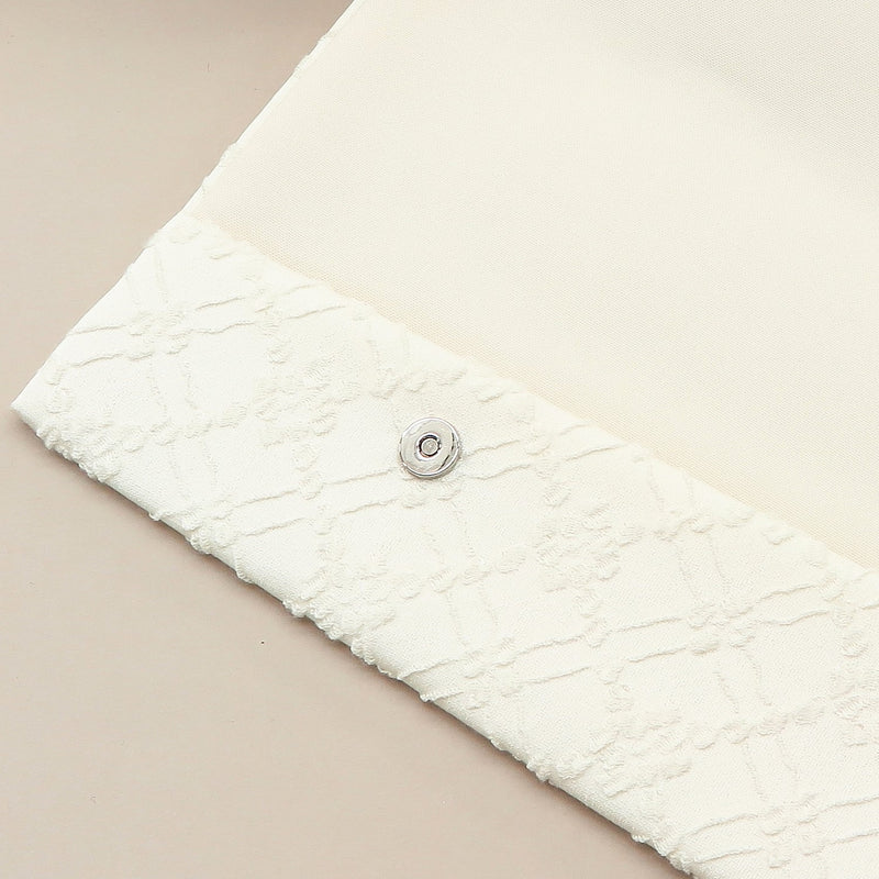 4th image: Japanese Magnetic Pouch - Trellis , White tones | 10006-032