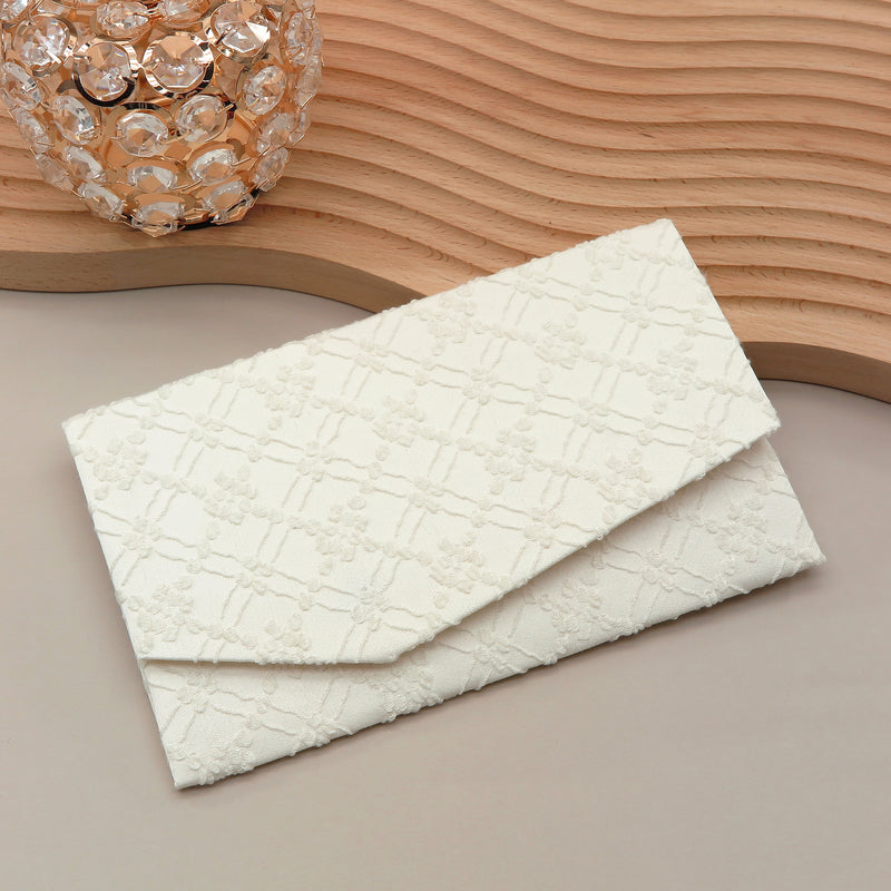 Main image: Japanese Magnetic Pouch - Trellis , White tones | 10006-032