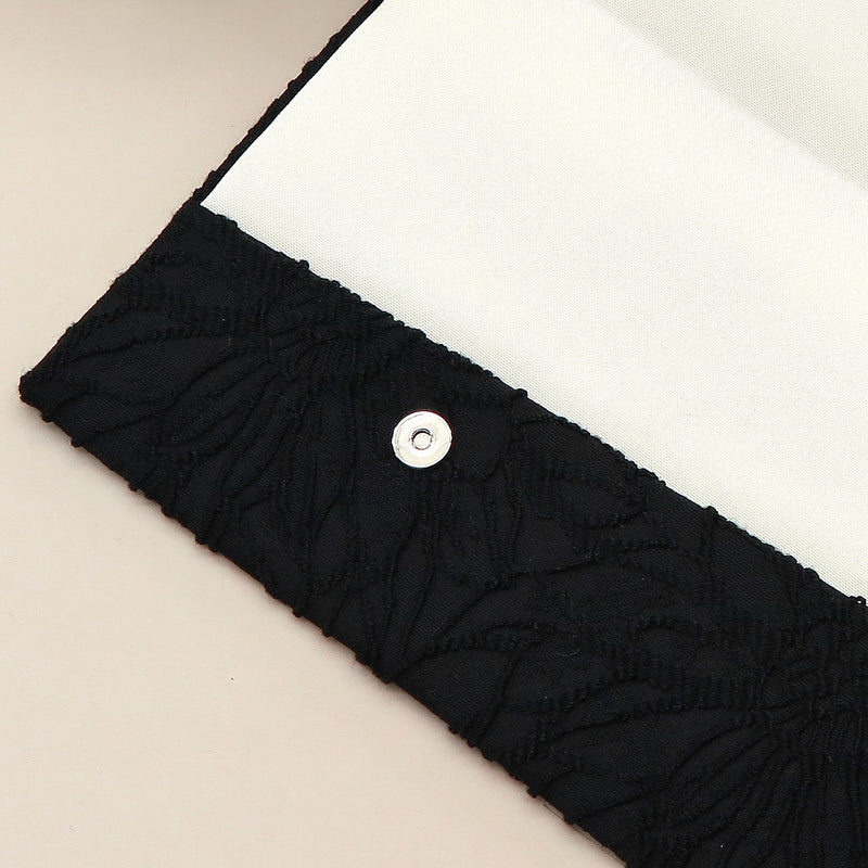 4th image: Japanese Magnetic Pouch - Chrysanthemum , Black tones | 10006-033