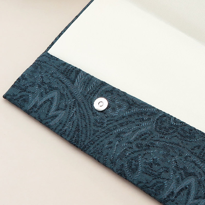 4th image: Japanese Magnetic Pouch - Paisley , Blue tones | 10006-041