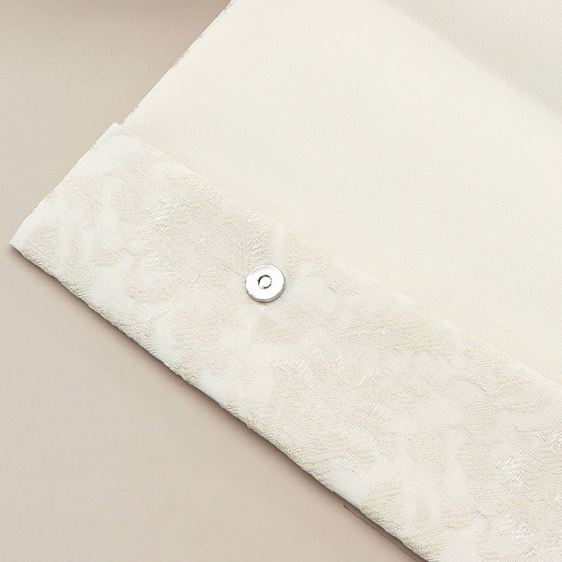 4th image: Japanese Magnetic Pouch - Damask , Ivory tones | 10006-043