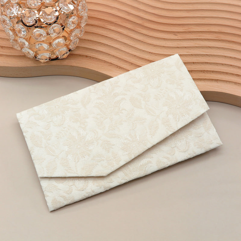 Main image: Japanese Magnetic Pouch - Damask , Ivory tones | 10006-043