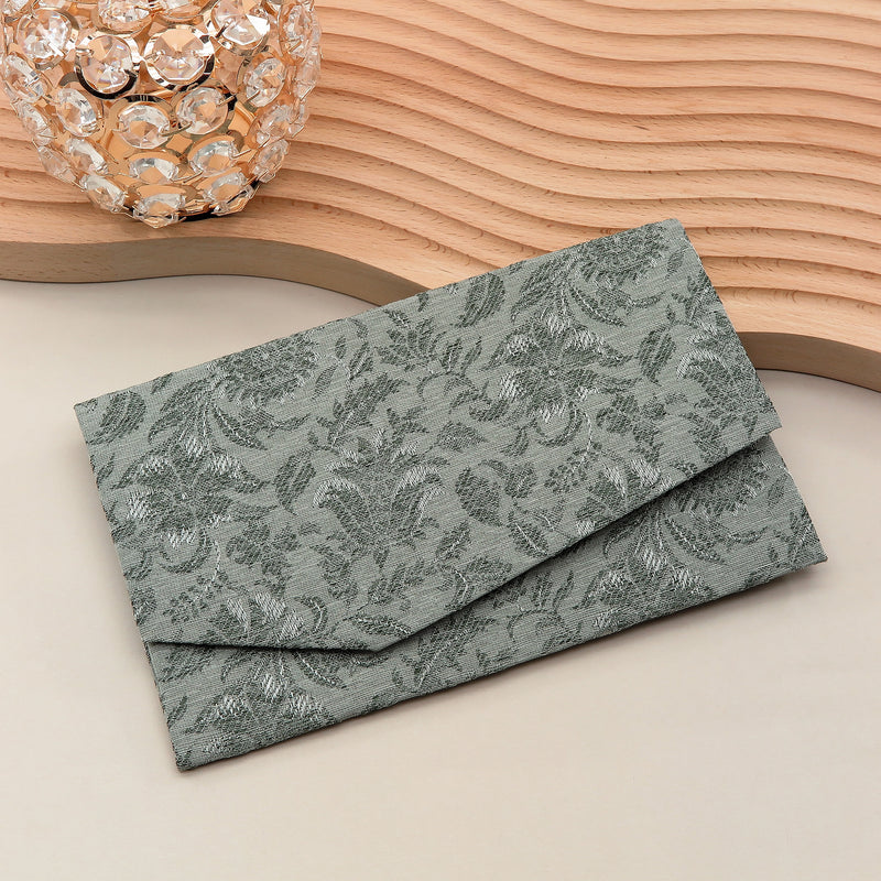 Main image: Japanese Magnetic Pouch - Damask , Green tones | 10006-044