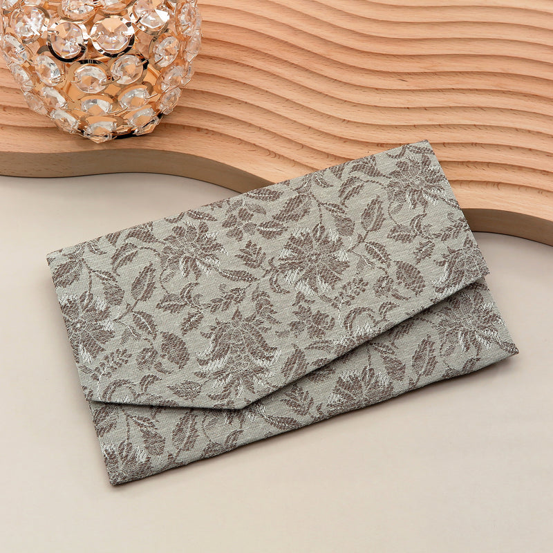 Main image: Japanese Magnetic Pouch - Damask , Green tones | 10006-045