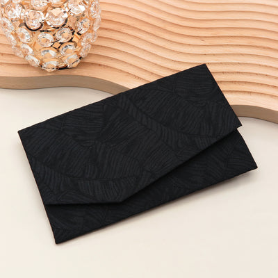 Main image: Japanese Magnetic Pouch - Leaf , Black tones | 10006-047