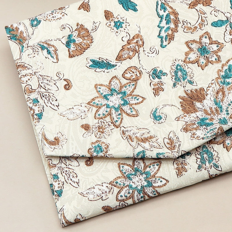 2nd image: Japanese Magnetic Pouch - Floral Paisley , Ivory tones | 10006-048